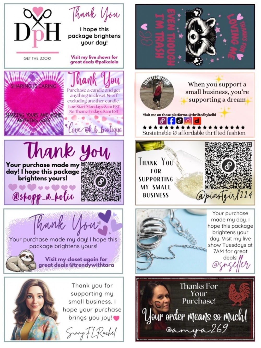 Customized Thank You Cards (50), Handmade - Picture 2 of 13